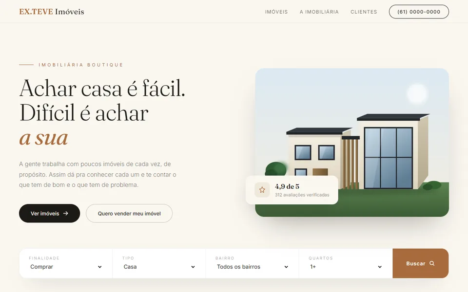 Capa do modelo de imobiliária clássica